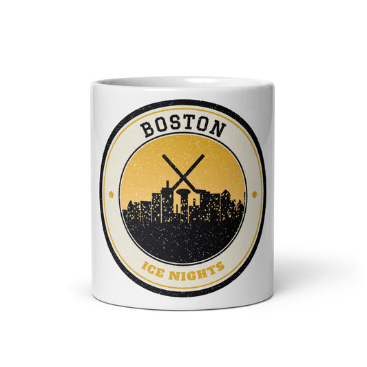 Boston Ice Nights Mug in white, front