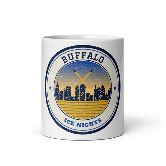 Buffalo Ice Nights Mug in white, front