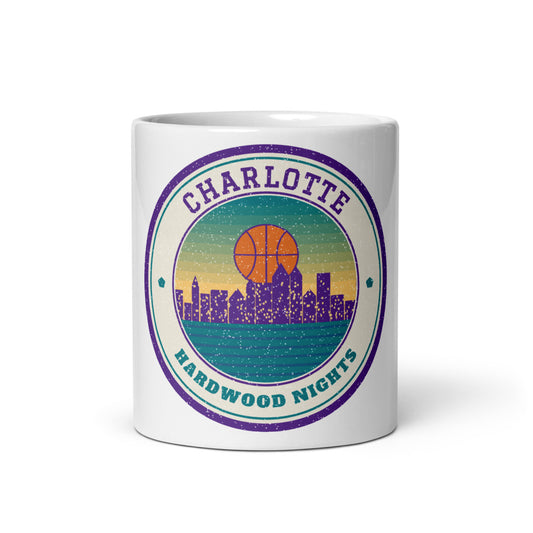 Charlotte Hardwood Nights Mug in white, front