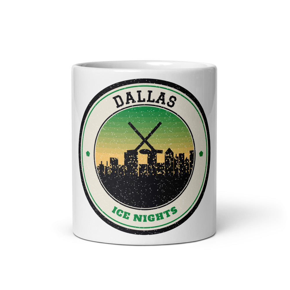 Dallas Ice Nights Mug in white, front