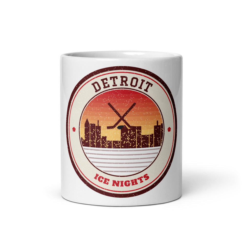 Detroit Ice Nights Mug in white, front