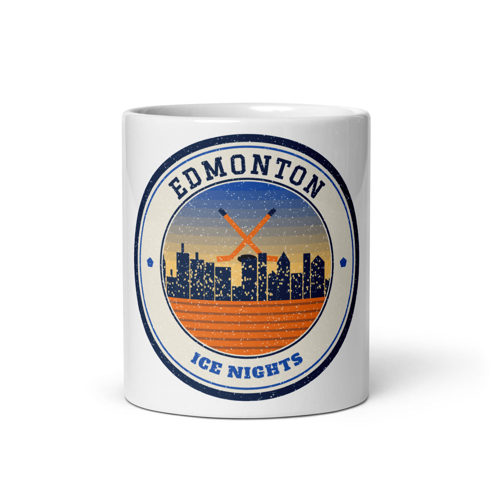 Edmonton Ice Nights Mug in white, front