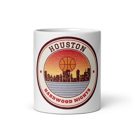 Houston Hardwood Nights Mug in white, front