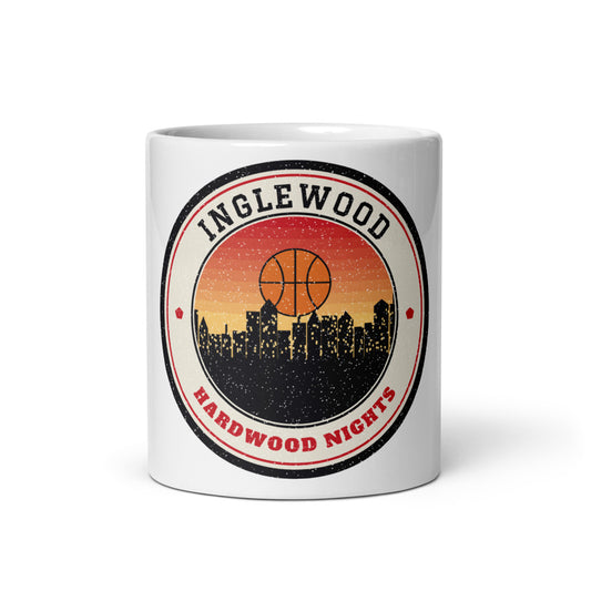 Inglewood Hardwood Nights Mug in white, front