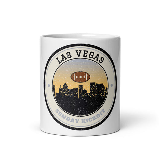 Las Vegas Sunday Kickoff Mug in white, front
