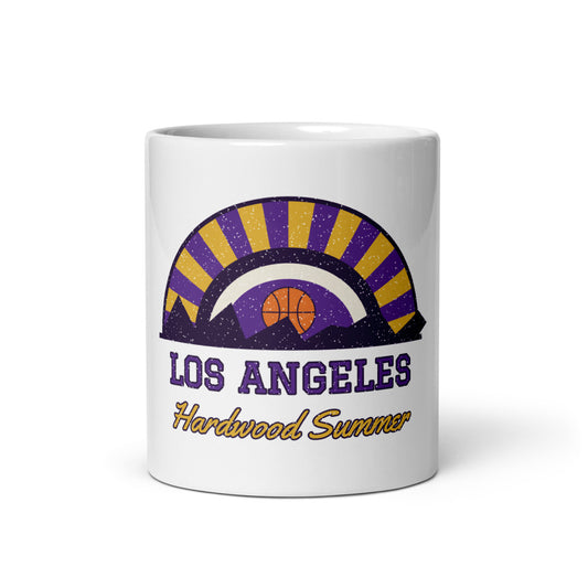Los Angeles Hardwood Summer Mug in white, front