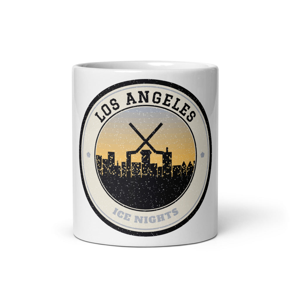 Los Angeles Ice Nights Mug in white, front