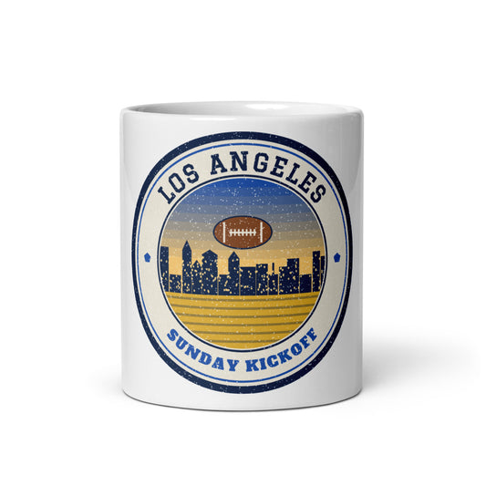 Los Angeles Sunday Kickoff Mug in white, front