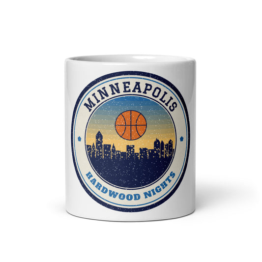 Minneapolis Hardwood Nights Mug in white, front