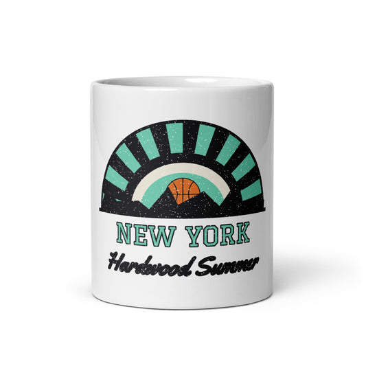New York Hardwood Summer Mug in white, front
