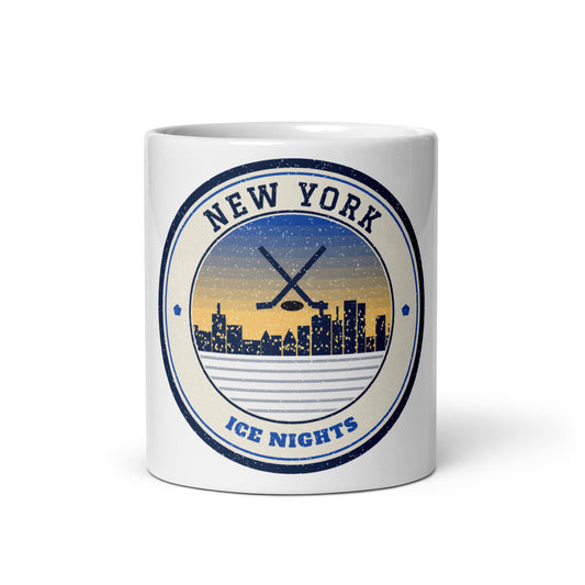 New York Ice Nights Mug in white, front