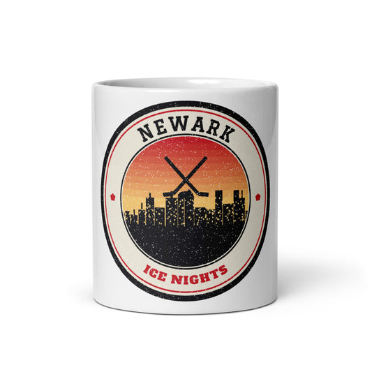 Newark Ice Nights Mug in white, front