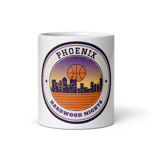 Phoenix Hardwood Nights Mug in white, front