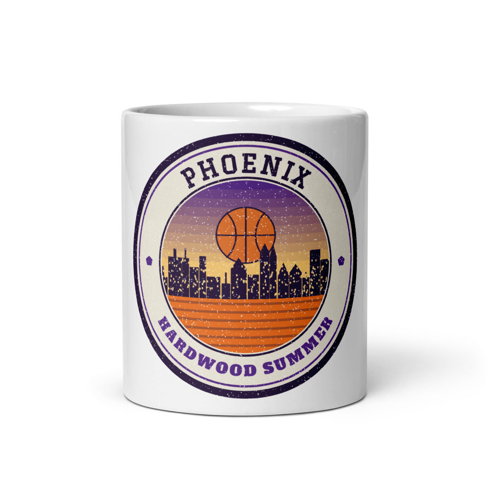 Phoenix Hardwood Summer Mug in white, front