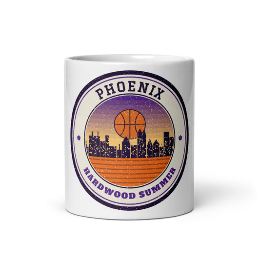 Phoenix Hardwood Summer Mug in white, front