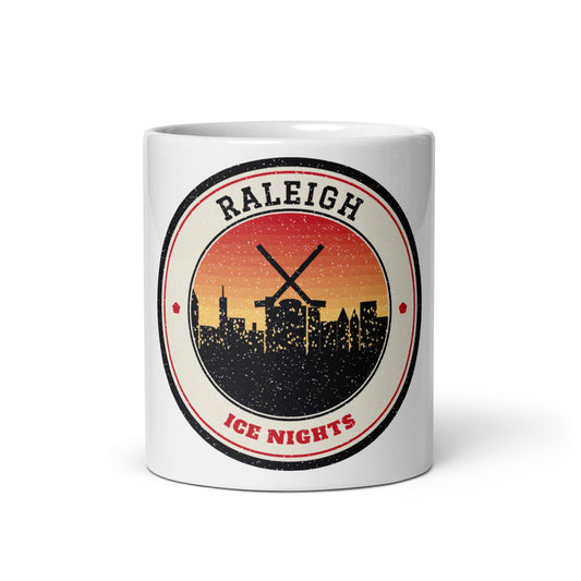 Raleigh Ice Nights Mug in white, front