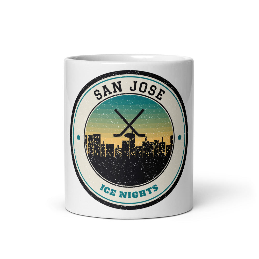 San Jose Ice Nights Mug in white, front
