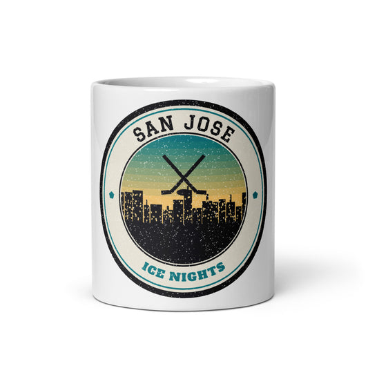 San Jose Ice Nights Mug in white, front