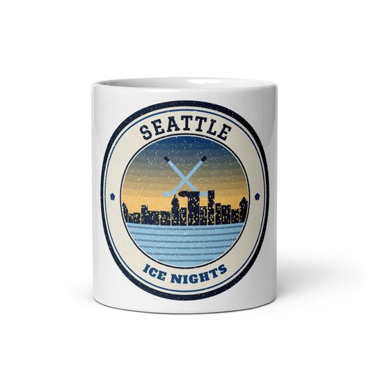 Seattle Ice Nights Mug in white, front