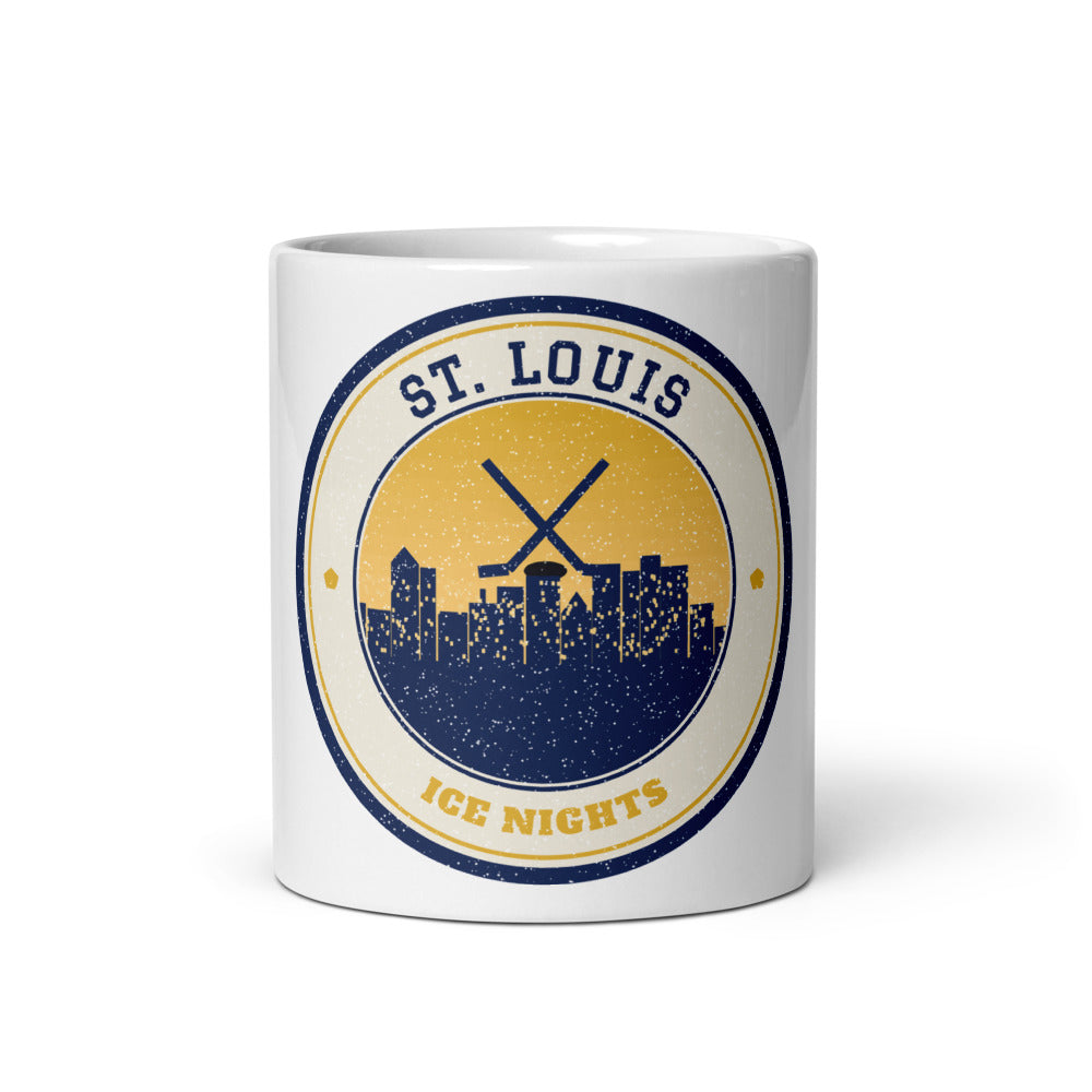 St. Louis Ice Nights Mug in white, front