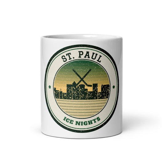 St. Paul Ice Nights Mug in white, front