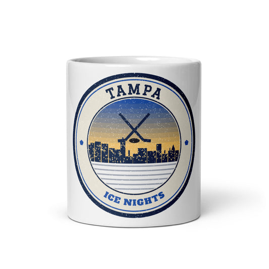 Tampa Ice Nights Mug in white, front
