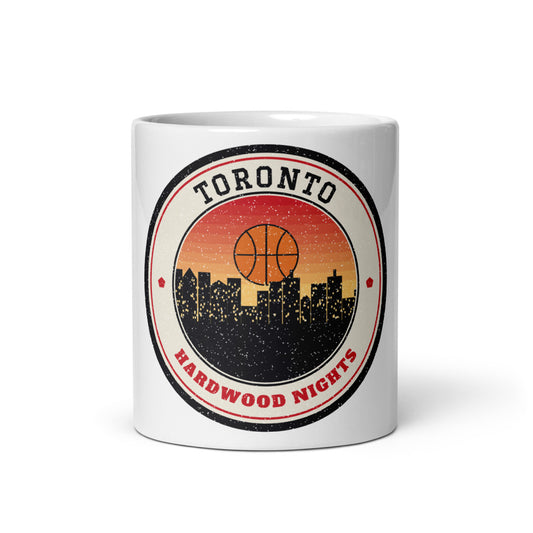 Toronto Hardwood Nights Mug in white, front