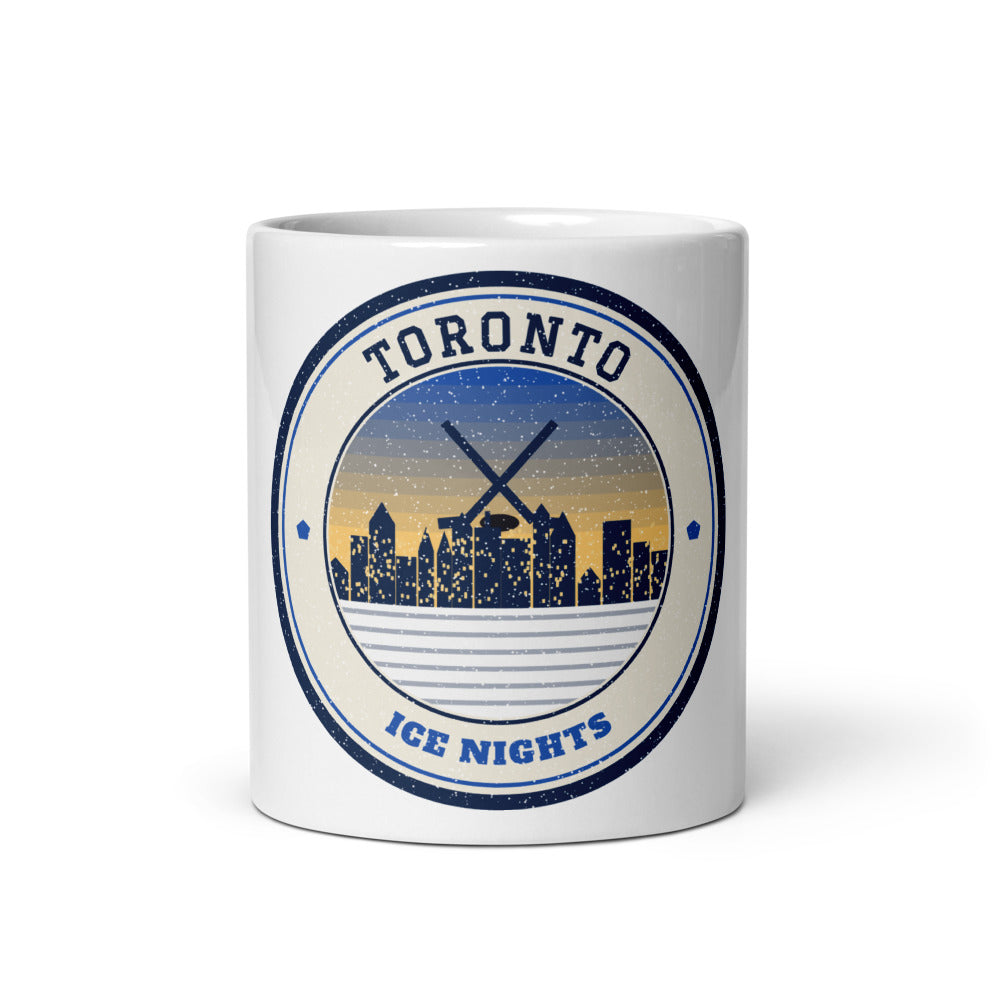 Toronto Ice Nights Mug in white, front
