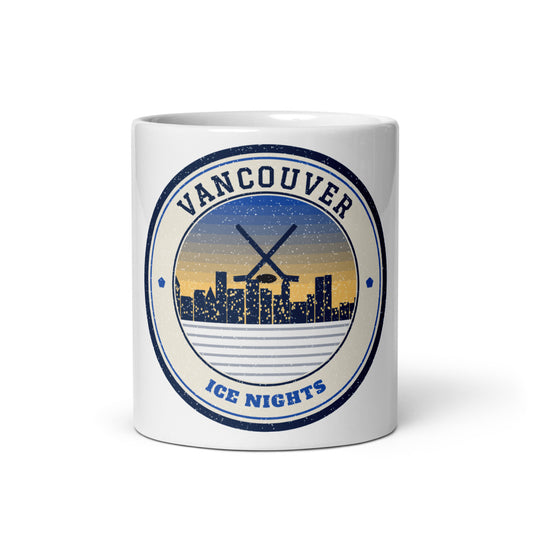 Vancouver Ice Nights Mug in white, front