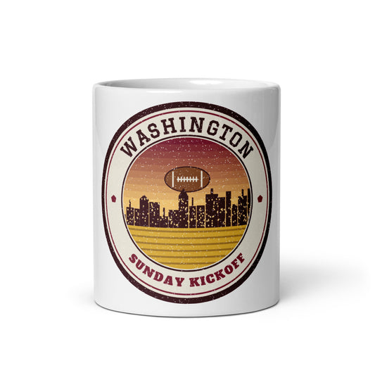 Washington Sunday Kickoff Mug in white, front