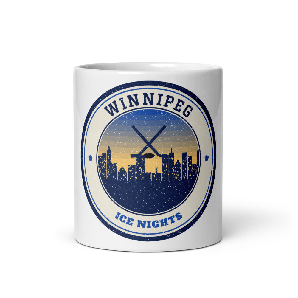 Winnipeg Ice Nights Mug in white, front