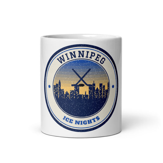 Winnipeg Ice Nights Mug in white, front