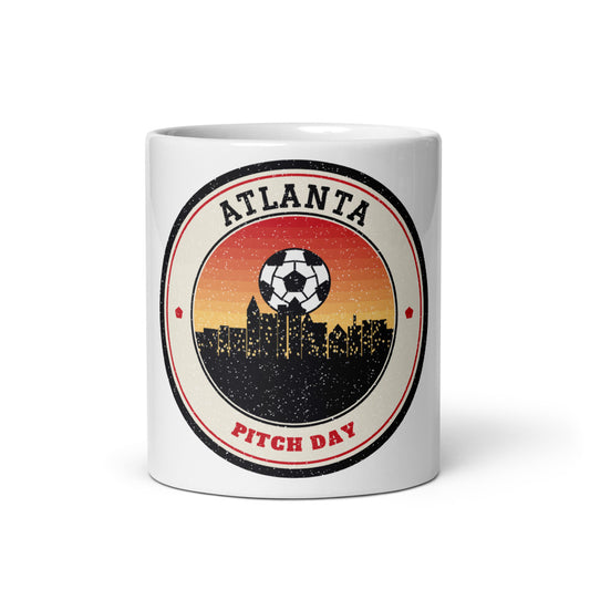 Atlanta Pitch Day Mug in white, front