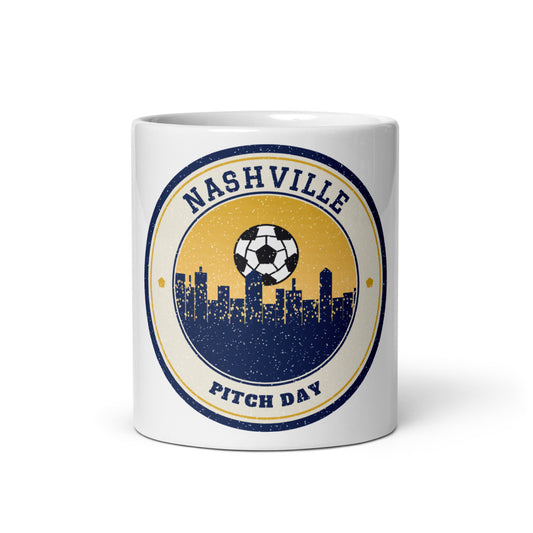 Nashville Pitch Day Mug in white, front