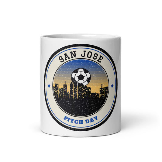 San Jose Pitch Day Mug in white, front