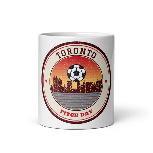 Toronto Pitch Day Mug in white, front