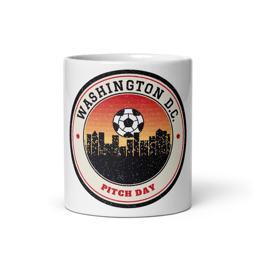 Washington DC Pitch Day Mug in white, front