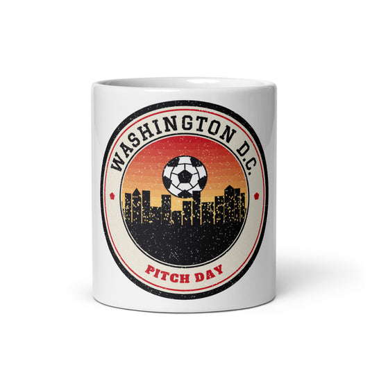 Washington DC Pitch Day Mug in white, front