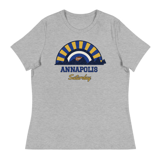 Women's Annapolis Saturday Tee in athletic heather, front