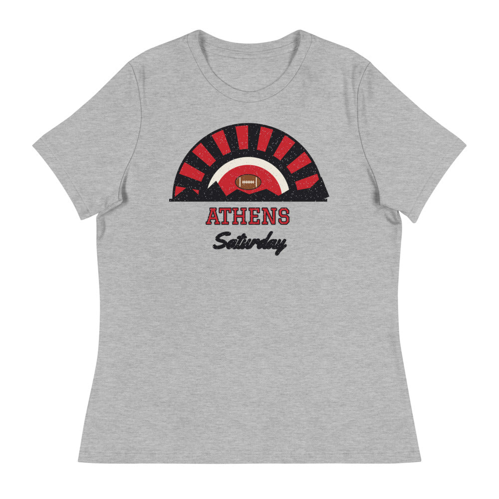 Women's Athens Saturday Tee in athletic heather, front