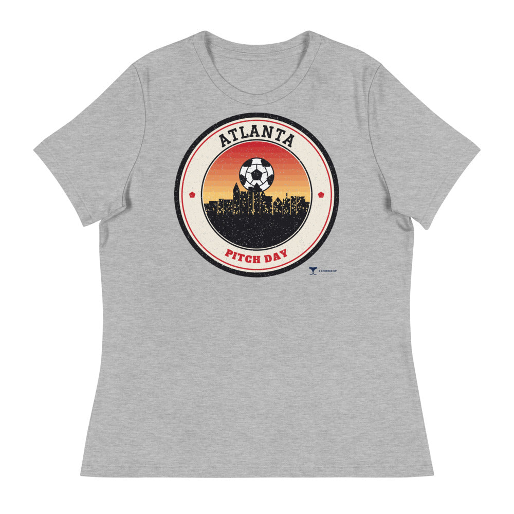 Women's Atlanta Pitch Day Tee in athletic heather, front
