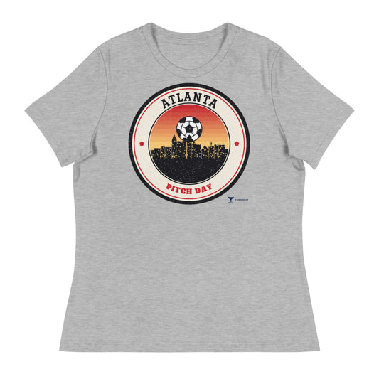 Women's Atlanta Pitch Day Tee in athletic heather, front