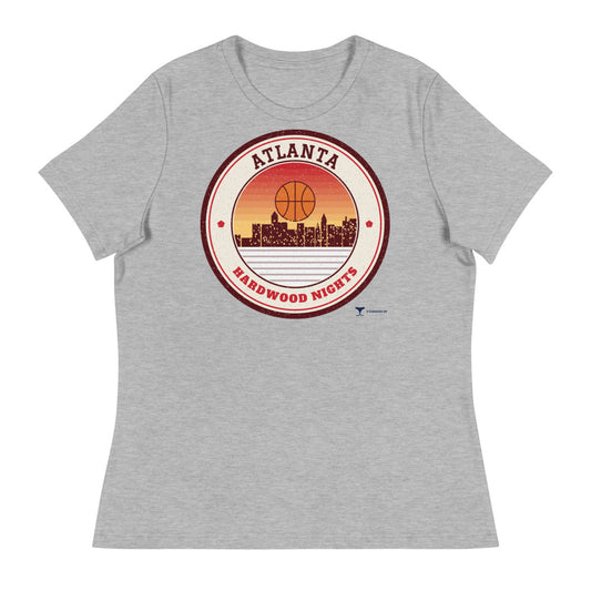 Women's Atlanta Hardwood Nights Tee in athletic heather, front