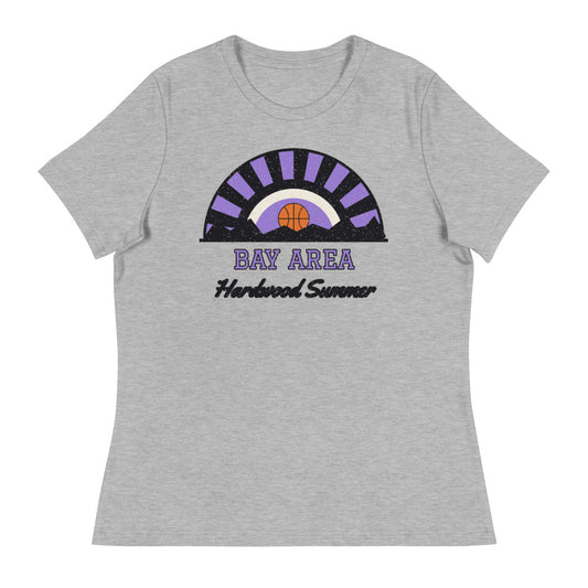 Women's Bay Area Hardwood Summer Tee in athletic heather, front