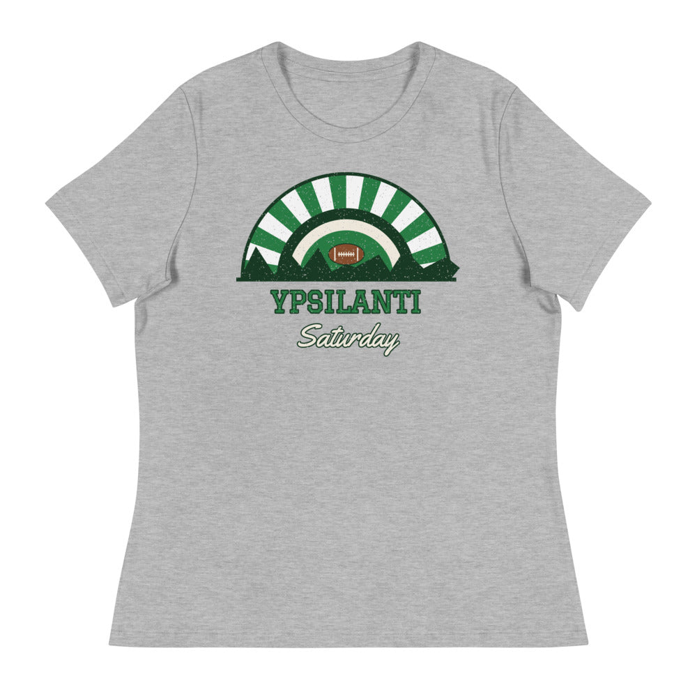 Women's Ypsilanti Saturday Tee in athletic heather, front