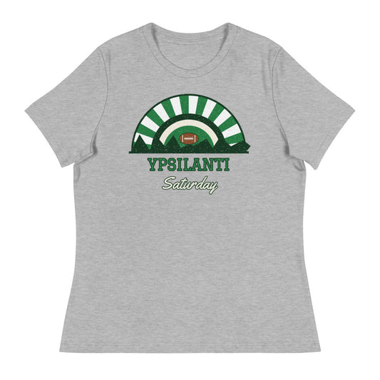 Women's Ypsilanti Saturday Tee in athletic heather, front