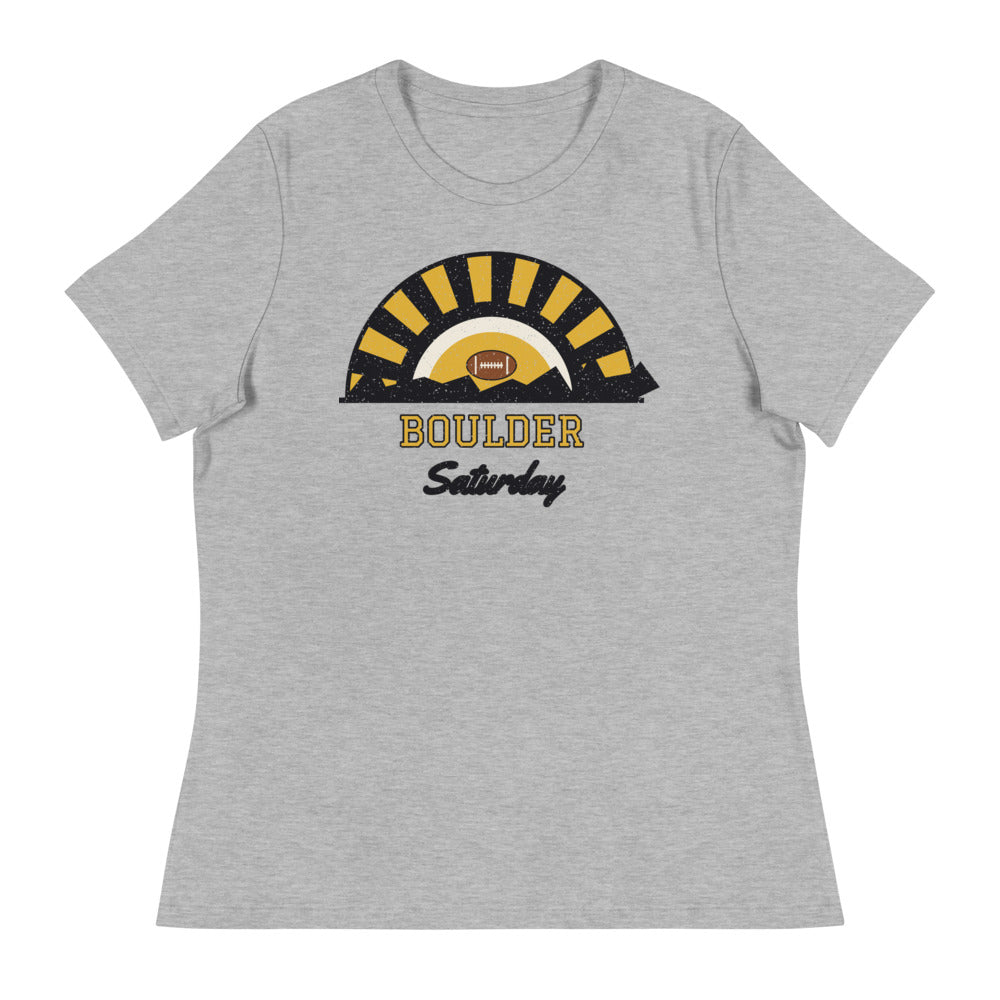Women's Boulder Saturday Tee in athletic heather, front
