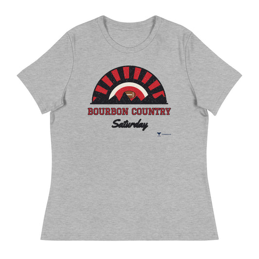 Women's Bourbon Country Saturday Tee in athletic heather, front