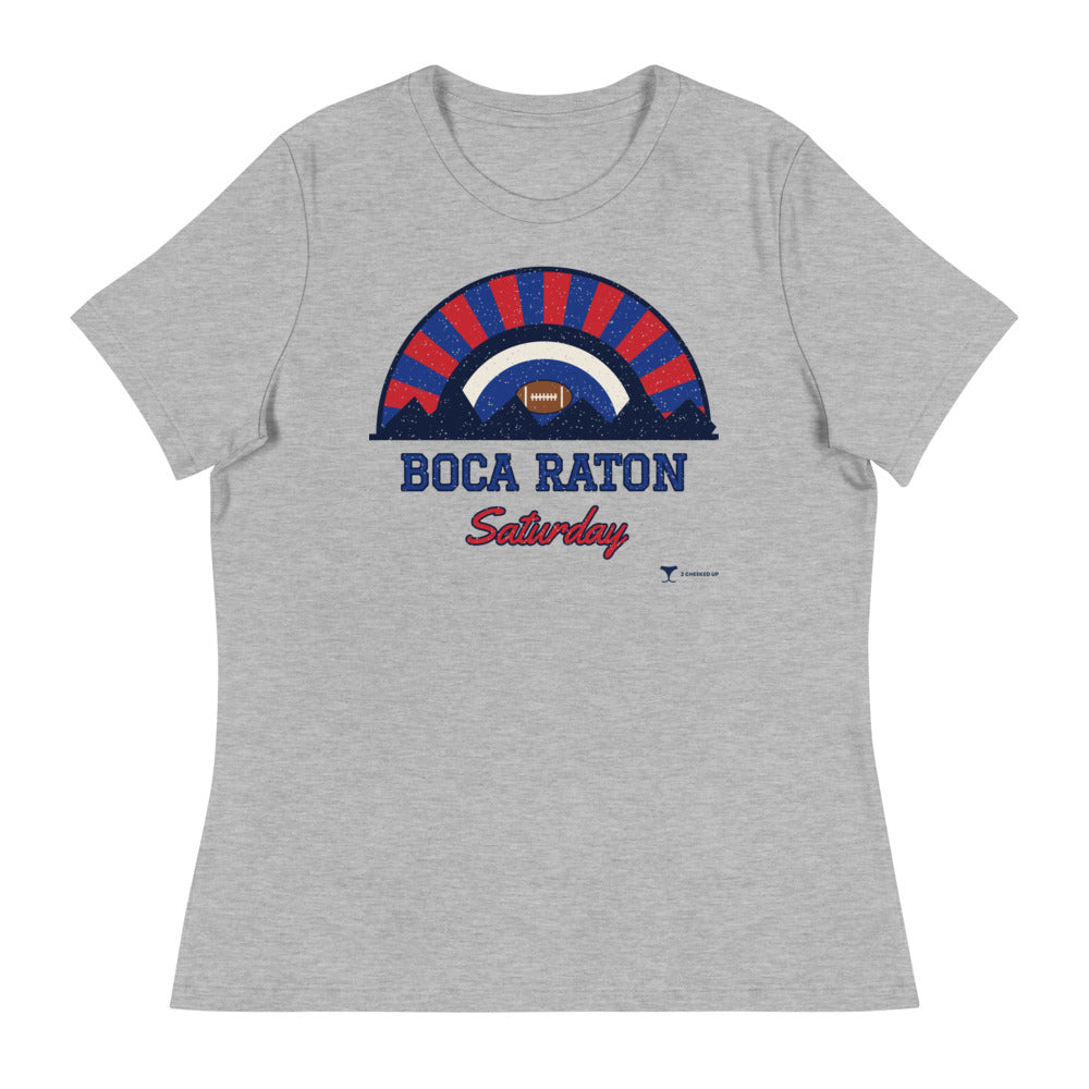 Women's Boca Raton Saturday Tee in athletic heather, front