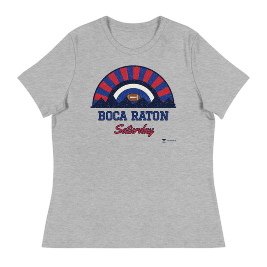 Women's Boca Raton Saturday Tee in athletic heather, front